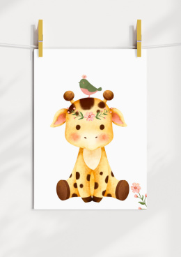 Plakat żyrafa