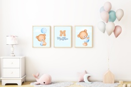 Plakat miśAranżacja pokoju dzieciecego z seri Miś